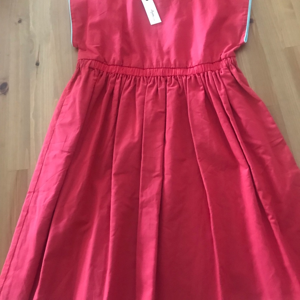 Bijou Sauvage Girls' Bright Red Sleeveless Fit-and-Flare Dress NWT